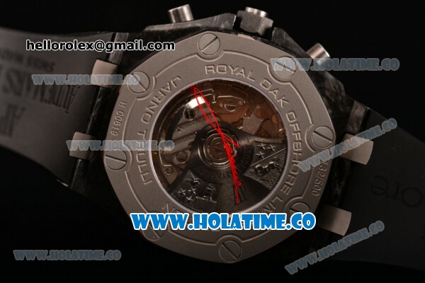 Audemars Piguet Royal Oak Offshore Jarno Trulli Swiss Valjoux 7750 Automatic Forged Carbon Case with Steel Bezel and Red Stick Markers - 1:1 Original (JF) - Click Image to Close